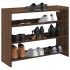 Mueble zapatero madera contrachapada marrón roble 80x25x62