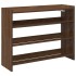 Mueble zapatero madera contrachapada marrón roble 80x25x62