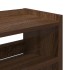 Mueble zapatero madera contrachapada marrón roble 80x25x62