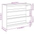 Mueble zapatero madera contrachapada marrón roble 80x25x62