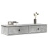 Estante de pared con cajones madera contrachapada gris