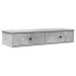Estante de pared con cajones madera contrachapada gris