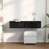 Estante de pared con cajones de madera contrachapada