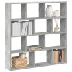 Estante cubo de pared 12 compartimentos madera gris hormigón