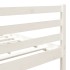 Estructura de cama de madera maciza de pino blanco 140x190