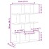 Estante cubo de pared 12 compartimentos madera gris