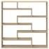 Estante cubo de pared 7 compartimentos madera roble