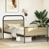 Estructura de cama sin colchón 90x200 cm madera roble