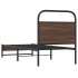 Estructura de cama sin colchón 75x190 cm madera marrón