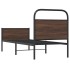 Estructura de cama sin colchón 80x200 cm madera marrón