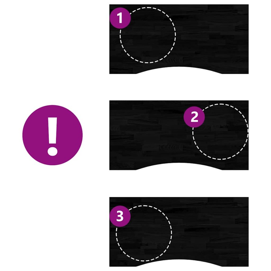 Tablero escritorio 100x50x2,5cm rectangular madera maciza