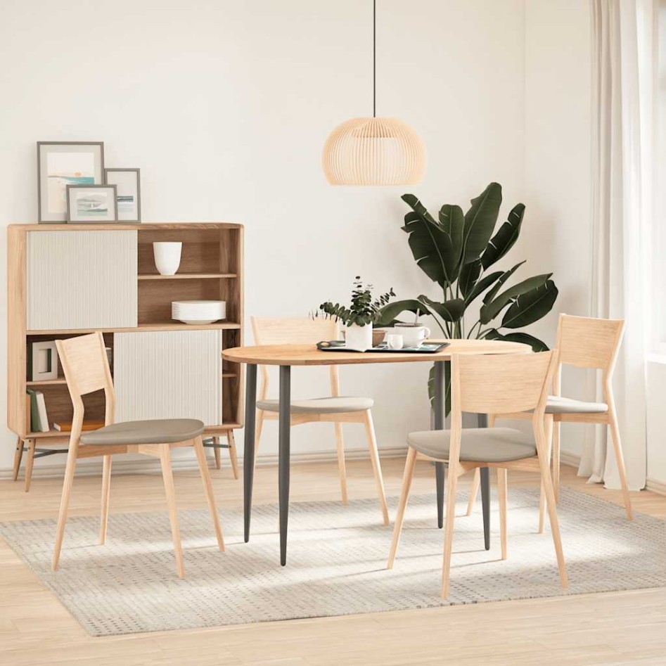 Tablero de mesa ovalado madera maciza de roble 120x60x2