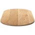 Tablero de mesa ovalado madera maciza de roble 120x60x2