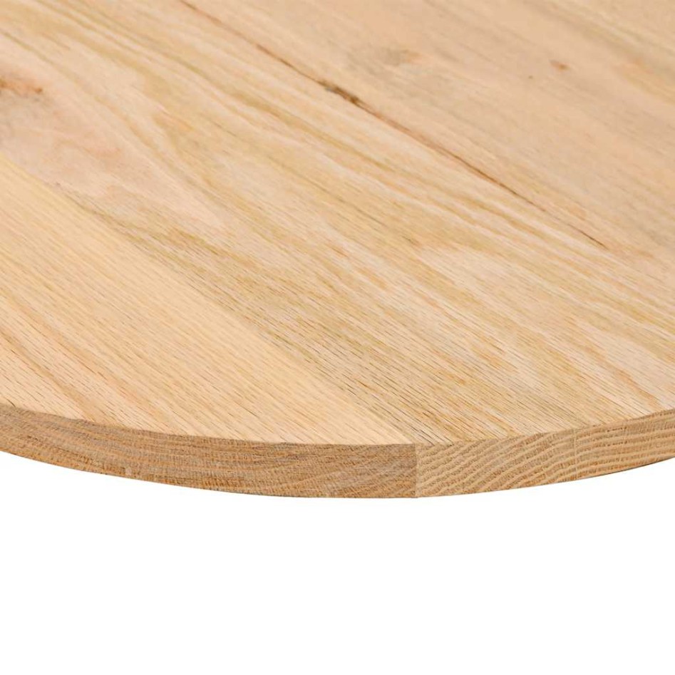 Tablero de mesa ovalado madera maciza de roble 120x60x2
