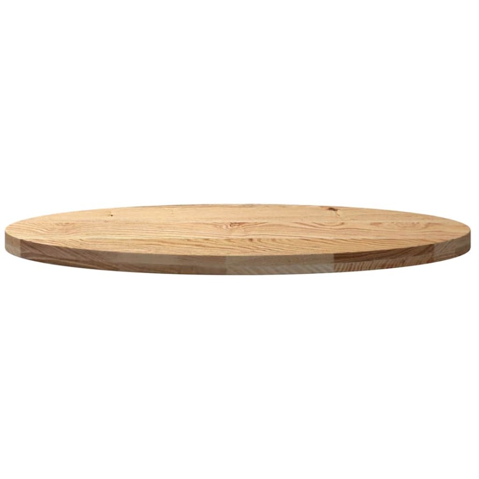 Tablero de mesa ovalado madera maciza de roble 100x50x4