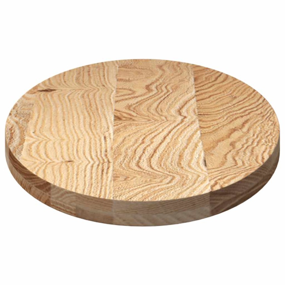 Tablero de mesa ovalado madera maciza de roble 100x50x4
