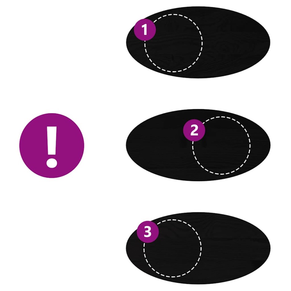 Tablero de mesa ovalado madera maciza de roble 100x50x2