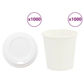 Vasos de café de papel con tapa 1000 uds 4oz
