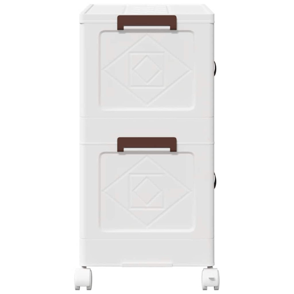 Caja de almacenaje apilable con ruedas 2niveles 75 L