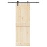 Kit de herrajes para puertas correderas acero negro 152,5