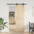 Kit de herrajes para puertas correderas acero negro 152,5