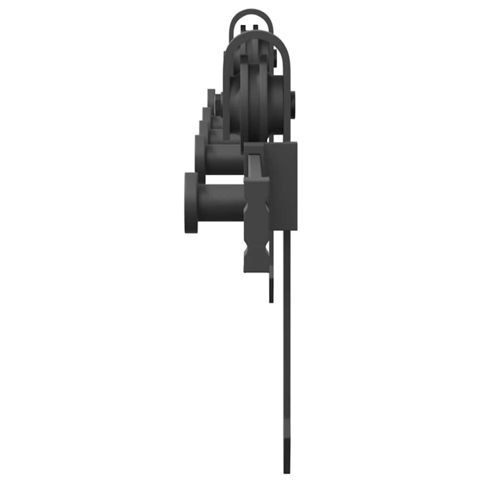 Kit de herrajes para puertas correderas acero negro 152,5