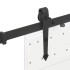 Kit de herrajes para puertas correderas acero negro 152,5
