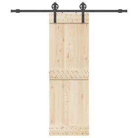Kit de herrajes para puertas correderas acero negro 200