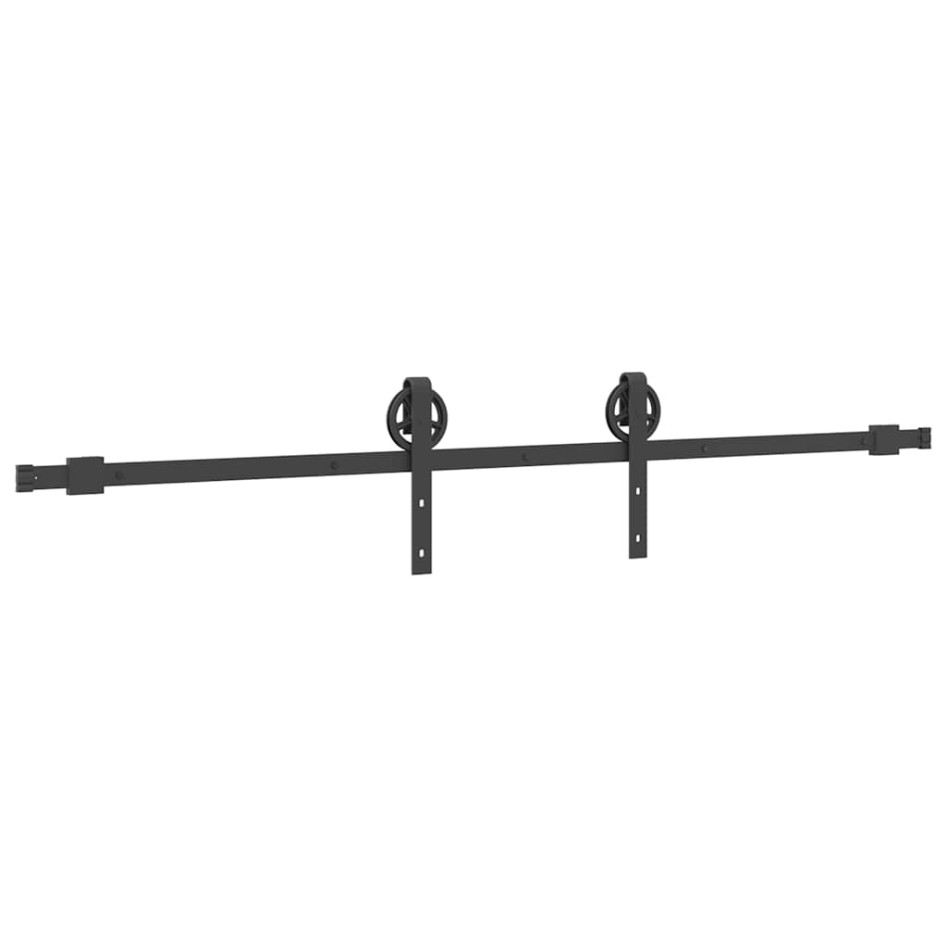 Kit de herrajes para puertas correderas acero negro 200