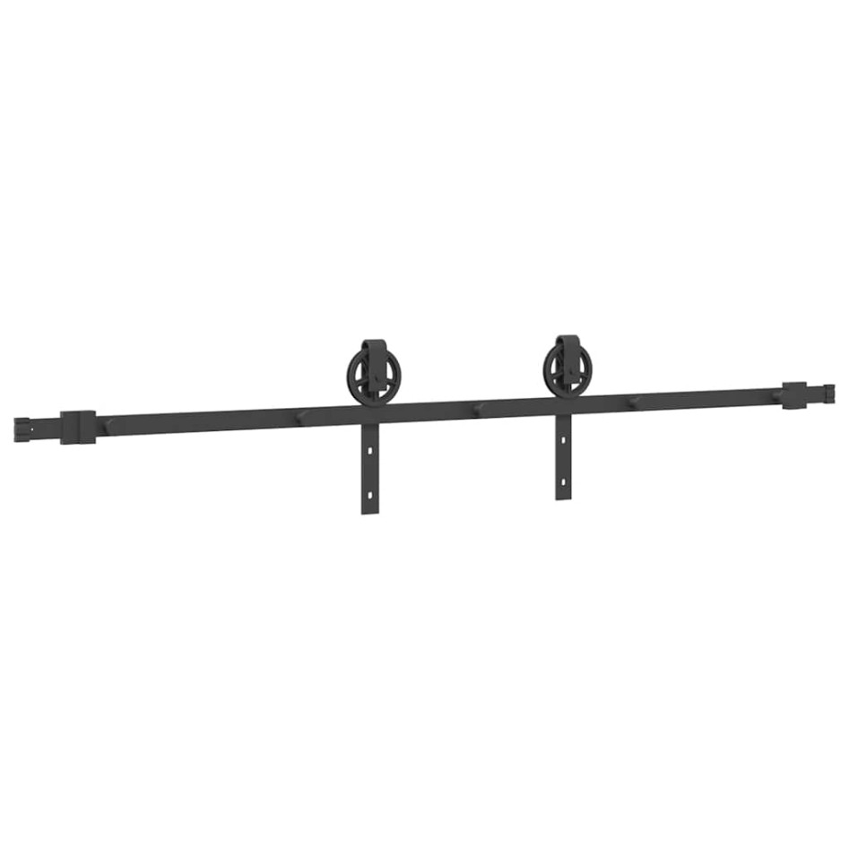 Kit de herrajes para puertas correderas acero negro 200
