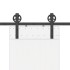 Kit de herrajes para puertas correderas acero negro 200