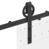 Kit de herrajes para puertas correderas acero negro 200