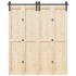 Kit de herrajes para puertas correderas acero negro 183