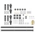 Kit de herrajes para puertas correderas acero negro 183