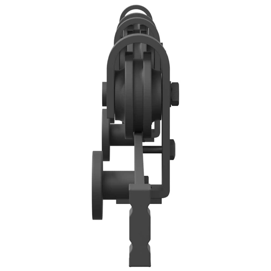 Kit de herrajes para puertas correderas acero negro 183