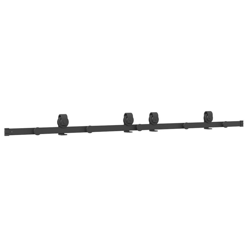 Kit de herrajes para puertas correderas acero negro 183