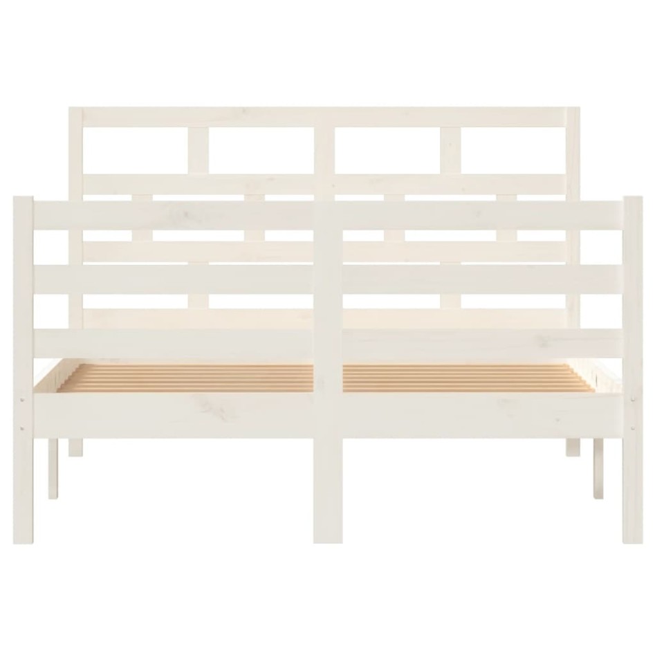 Estructura de cama madera maciza de pino blanco 120x200