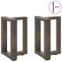 Patas de mesa centro forma T 2uds acero natural