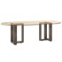 Patas de mesa centro forma T 2uds acero natural