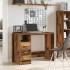 Escritorio de madera ingeniería madera envejecida 102x76x50