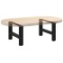 Patas de mesa de centro negro 2uds acero 50x(30-31)