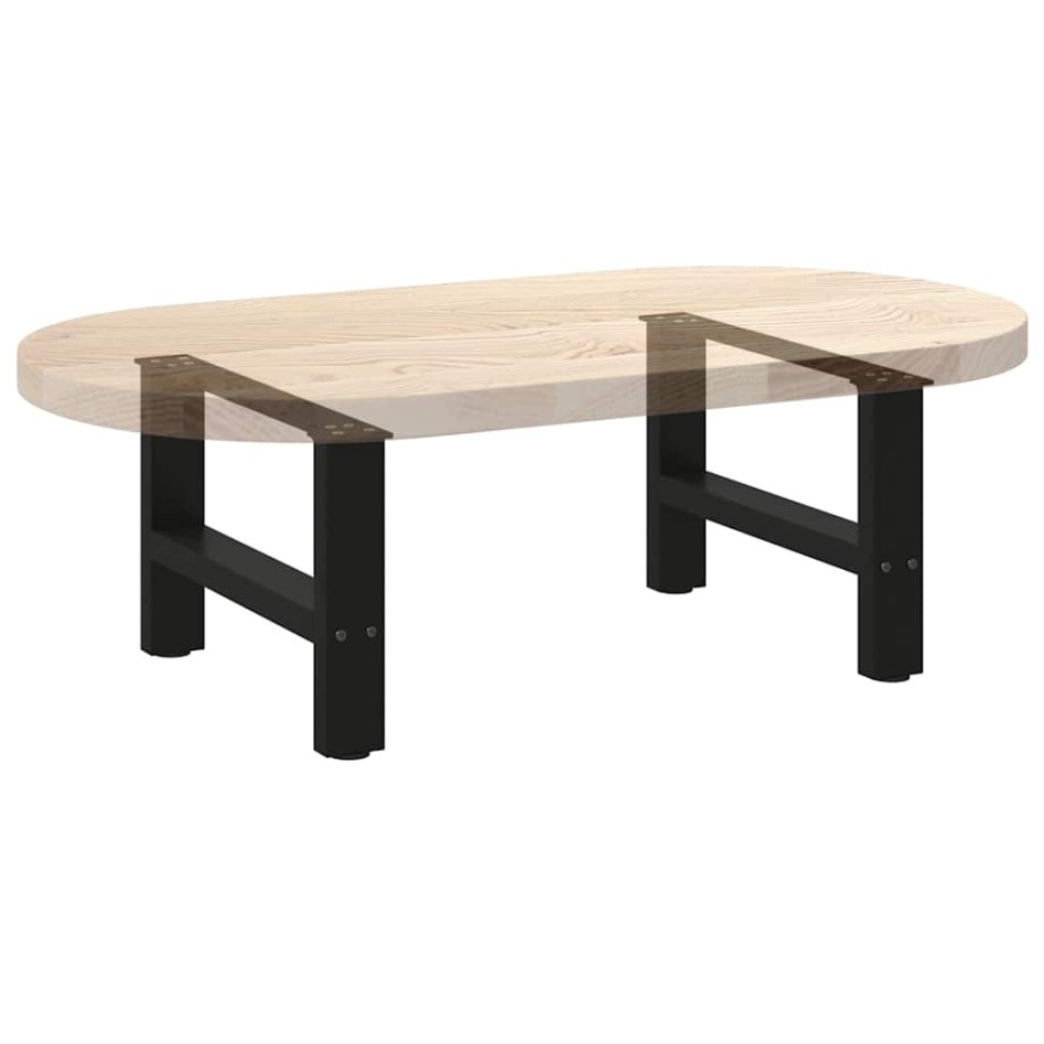 Patas de mesa de centro negro 2uds acero 50x(30-31)