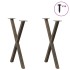 Patas para mesa comedor forma X 2uds acero natural
