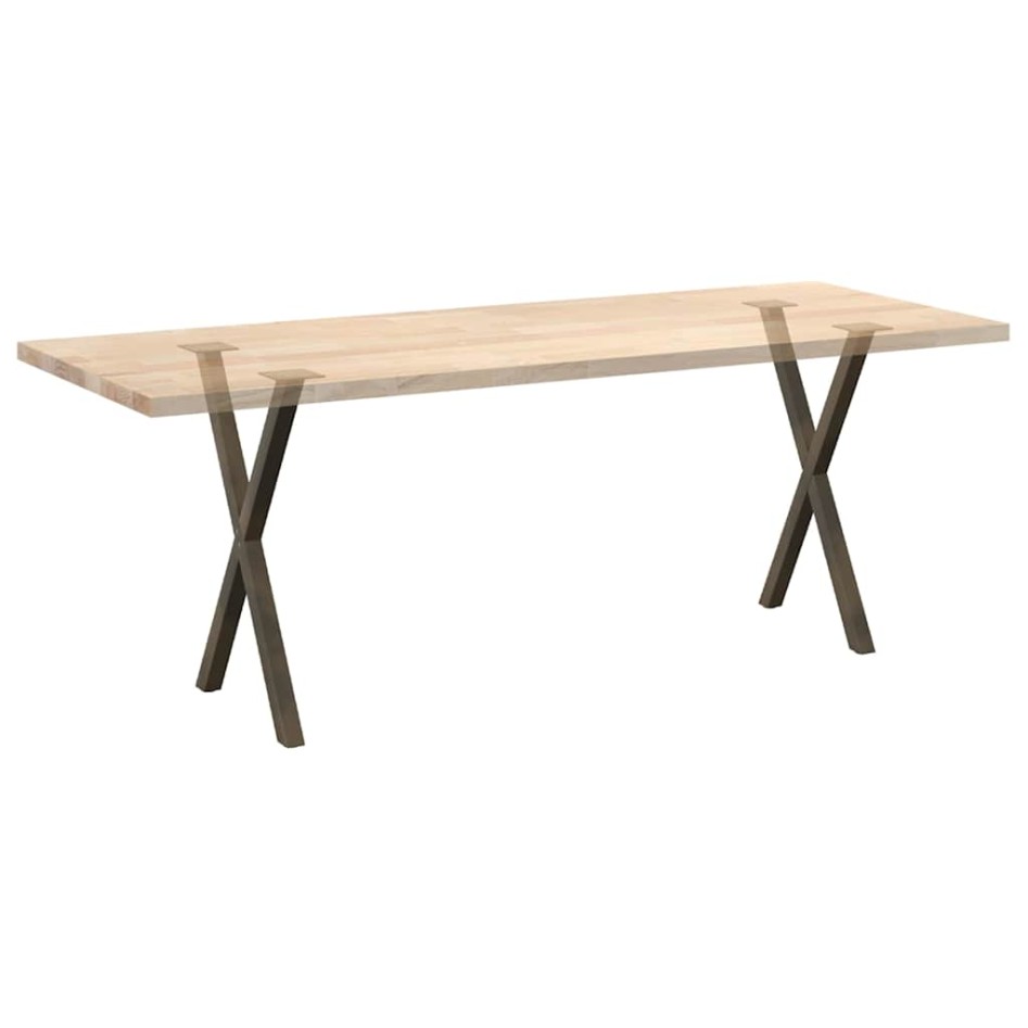 Patas para mesa comedor forma X 2uds acero natural