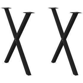 Patas para mesa de comedor en forma de X 2 uds acero