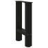 Patas de mesa de centro acero negro 2 uds 38x(42-43)