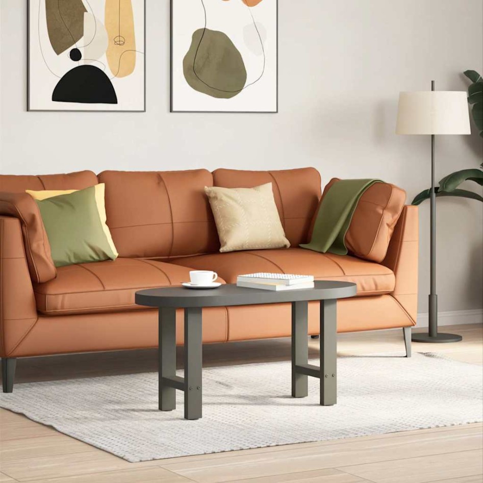 Patas de mesa de centro acero antracita 2 uds 28x(42-43)