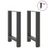 Patas de mesa de centro acero antracita 2 uds 60x(72-73)