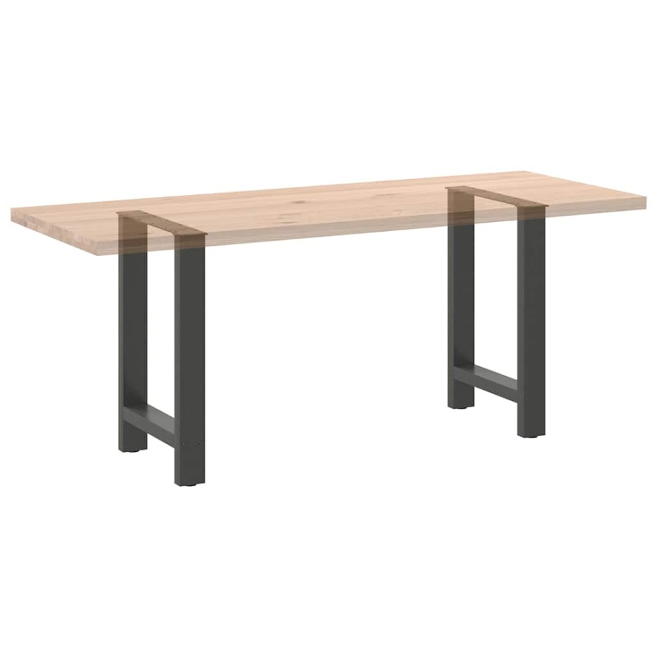 Patas de mesa de centro acero antracita 2 uds 60x(72-73)