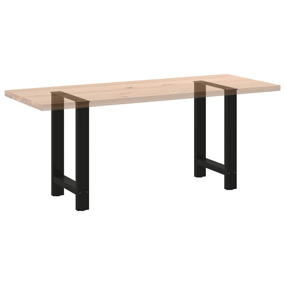 Patas de mesa de centro acero negro 2 uds 60x(72-73)
